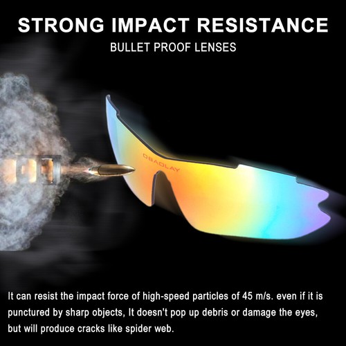 Wechselgläser winddicht Anti-Staub UVA&B superklar leichte Sportbrille - Bild 3 von 7