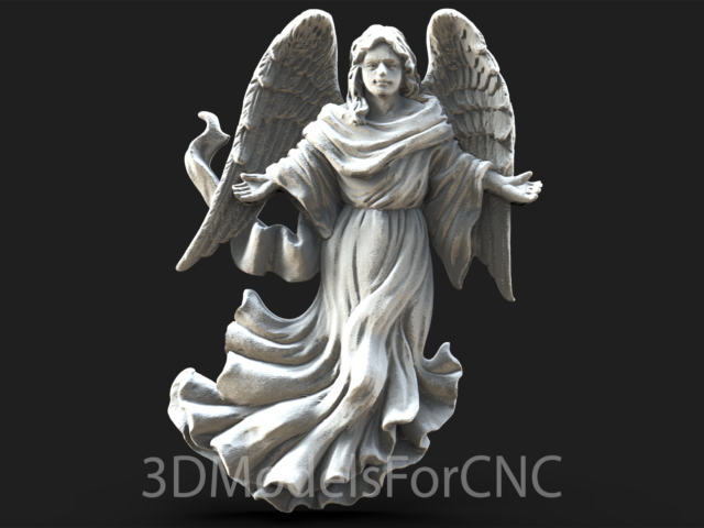 3D Model STL File for CNC Router Laser & 3D Printer Angel 1 3D Model STL File for CNC Router Laser & 3D Printer Angel 1