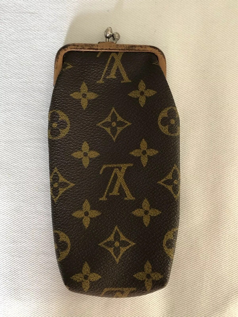 Louis Vuitton Vintage Kisslock Glasses Case Coin Wallet 