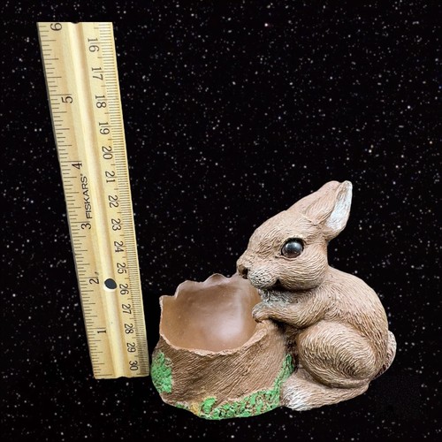 Morley Candy Company 1989 Chocolate Bunny Tree Bowl Figurine Easter Decor VTG - 第 6/14 張圖片