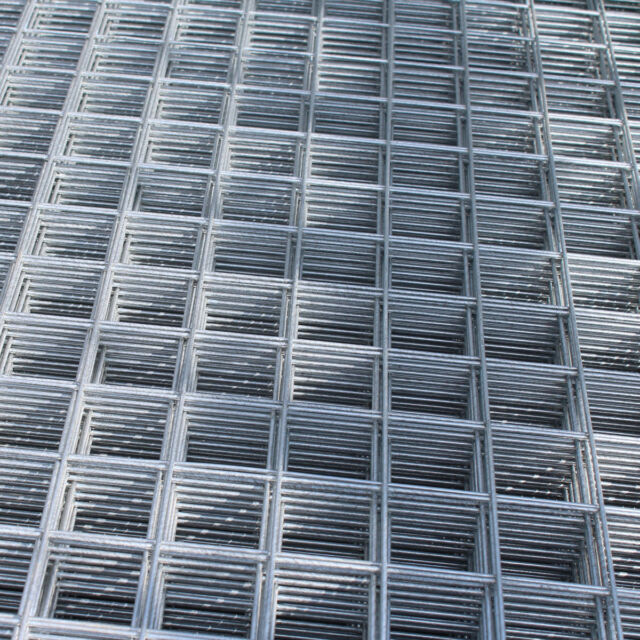 5x Welded Wire Mesh Panels 1.2x2.4m Galvanised 4x8ft Steel Sheet Metal ...