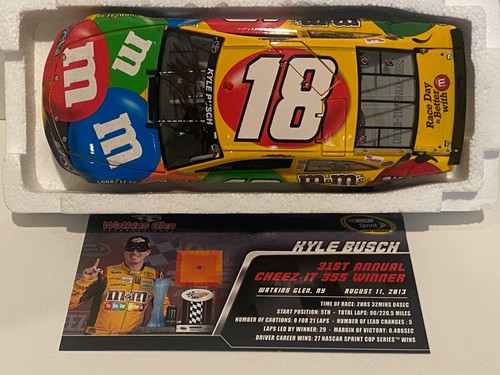 KYLE BUSCH #18 2013 M&MS WATKINS GLEN WIN 1/24 AUTOGRAPHED - Picture 9 of 13