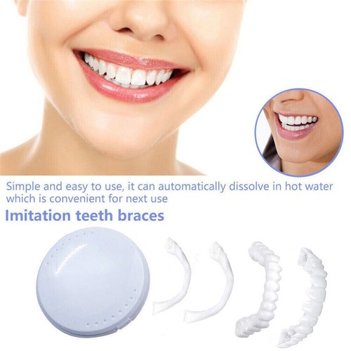 Teeth Dental Veneers Denture Tooth Cover Adult Smile Set False Upper&Bottom - Picture 3 of 7