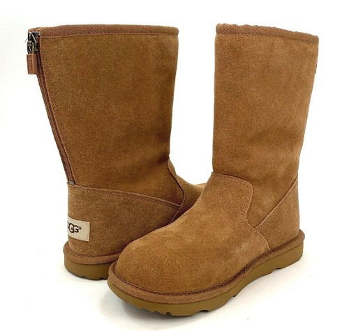 UGG Lil Sunshine II Back Zipper Chestnut Suede Kids Boots Model 1103029 - Picture 11 of 12