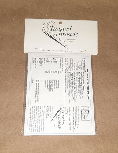 Twisted Threads Emerson Listen Honey Cross Stitch Pattern New Credit Card - Picture 3 of 4