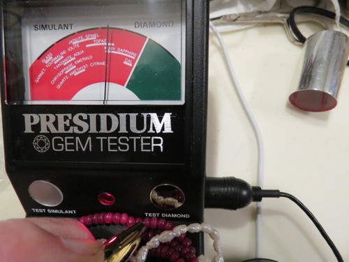 Solid 14K Yellow Gold Natural Ruby/White Pearl 7 Strands Beaded Necklace 16.5" - Picture 12 of 12