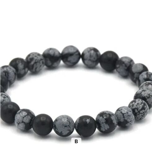 Crystal Gemstone Natural Bead Bracelet Healing Stone Stretch Bracelet 8mm - Picture 31 of 62
