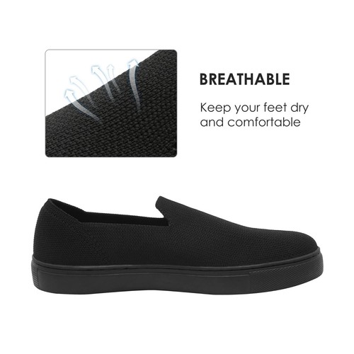 DREAM PAIRS Women's DLS214 Slip-on Sneakers Comfort Knit Casual Size 6.5 Black - Imagen 6 de 6