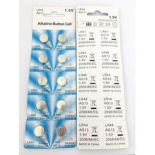10 Alkaline Button Cell Batteries AG13 357 LR44 L1154 A76 PX76A 303 D303 G13-A