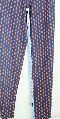Mud Pie Women's Harlow Palazoo Wide Leg Pant Polka Dot Blue Orange Size Small - Picture 4 of 9