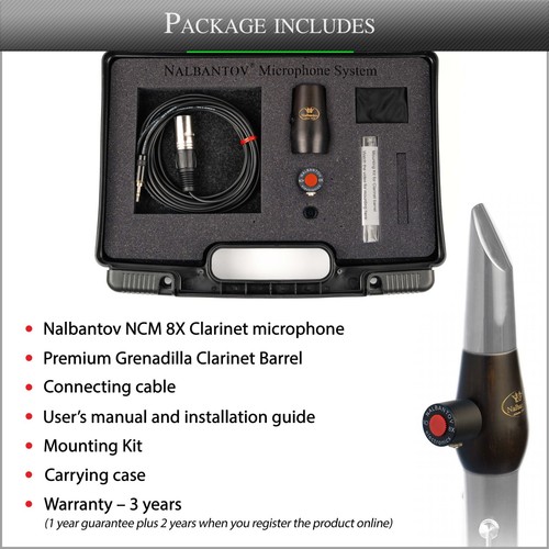Clarinete Micrófono Nalbantov NCM 8X SC Set para Selmer CL211 - Imagen 3 de 17