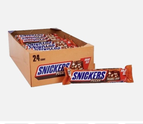 (24 Pack) Snickers Pecan Share Size Chocolate Bars 2.82oz Pack Of 24 EXP: Jul 25