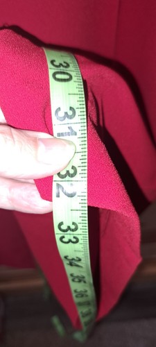 Ladies Zara Woman Red Wide Leg Trouser Pant Size 10 Office High Rise Bold - Picture 11 of 11