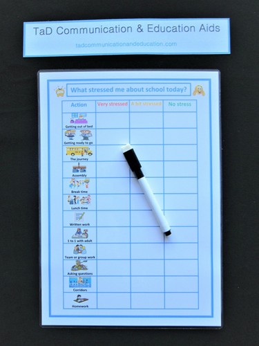 WAS MICH HEUTE IN DER SCHULE GESTRESST HAT - ADHS Autismus SEN PECS Visuelle Hilfe Tabelle - Bild 12 von 12