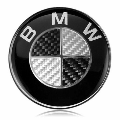 Bmw Emblem 74mm Schwarz Carbon Logo Hinten Heckklappe Ebay