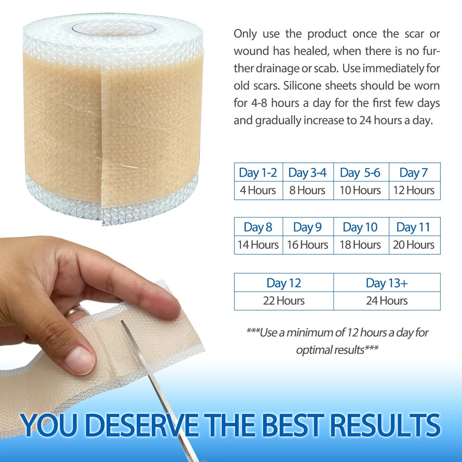 3M Reusable Silicone Scar Sheets Tape - Effective Scar Removal Instructions