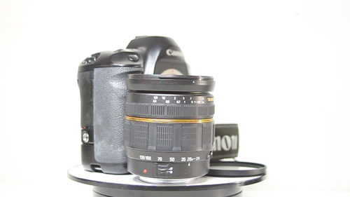 Canon EOS 1N HS BP-E1 Film Camera + Tamron SP 24-135mm F/3.5-5.6 Macro Lens - Video 1 of 1