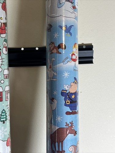 Christmas Wrapping Paper Lot Of 7 Rolls 120 SQ FT Disney, Frosty, Hello Kitty - Picture 6 of 16
