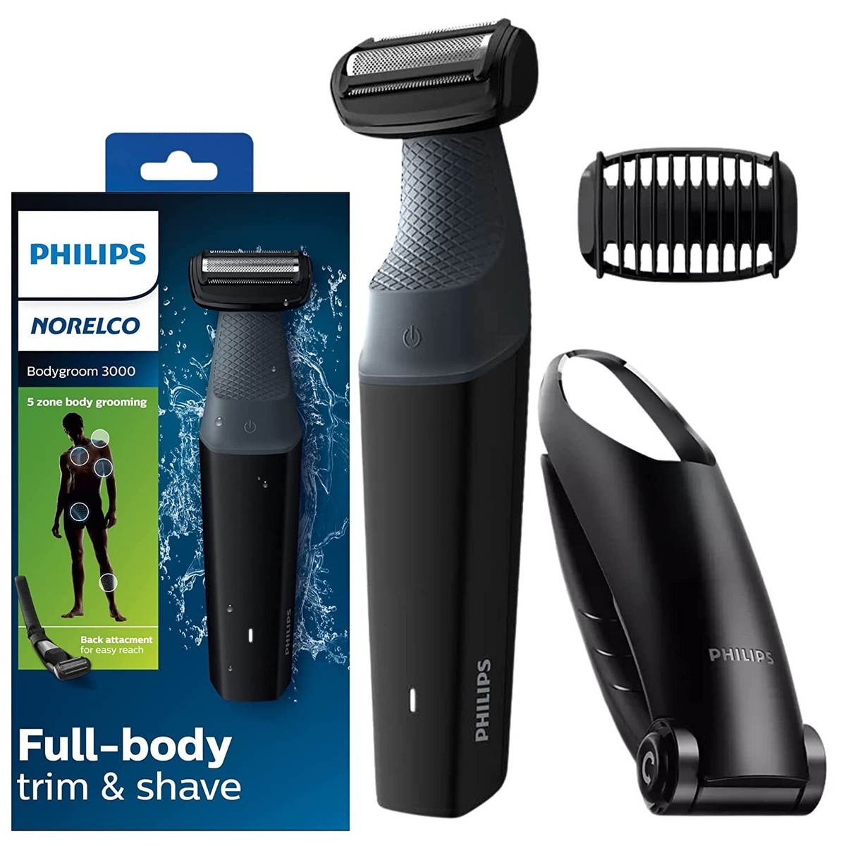 Philips Norelco Bodygroom, Series 3000 Body Shaver for Men, Showerproof  trimmer