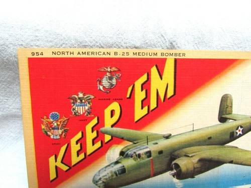 Keep Em Flying Postkarte Nordamerikanischer B25 Bomber - Bild 2 von 7