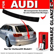Ladekantenschutz Folie für Audi A6 Avant 4F Vorfacelift 2005-2008 Schwarz glanz