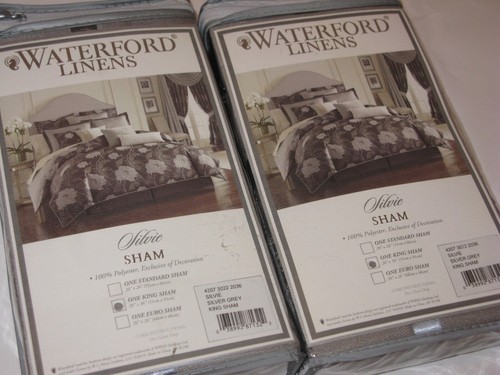Waterford SILVIE 9P Silver Grey Floral full queen duvet cover set - Bild 7 von 18