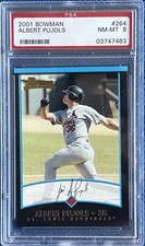 2001 Bowman #264 Albert Pujols Cardinals Angels RC Rookie Card PSA 8 NM-MT