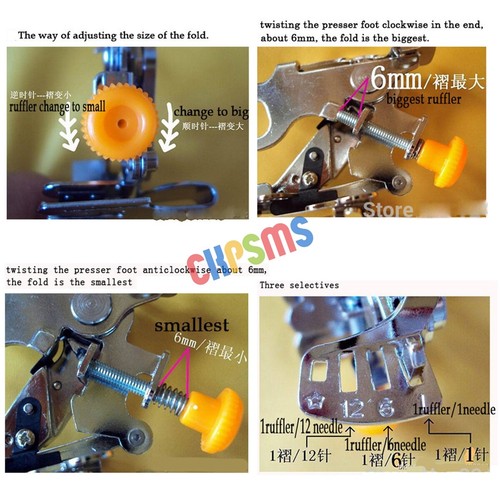 SET FOR BERNINA Ruffler Foot for * NEW STYLE * Artista, Aurora, Activa & Virtuos - Picture 4 of 7
