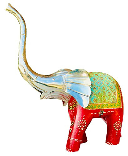 QT S Elephant Hand Carved Wooden Home Office Decor Statue Antique Classical - Picture 1 of 5