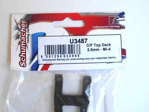 Schumacher Mi4 Carbon Fibre Top Deck 2.5mm, U3487 New Old Stock - Picture 2 of 2