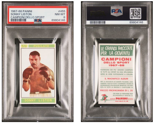 Sonny Liston Panini Campioni Dello Sport #455 1967-68 PSA 8 CERTIFICADO: 89804146 - Imagen 3 de 3