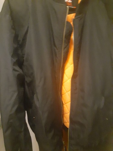 gebrauchte schwarze Herren Bomberjacke Gr. 4 xl - Bild 5 von 5