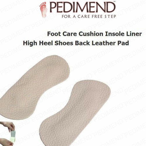 PEDIMEND™ 4PCS Extra Thick Leather Heel Grips Pads Liner Cushions Shoes Too Big - Picture 5 of 7