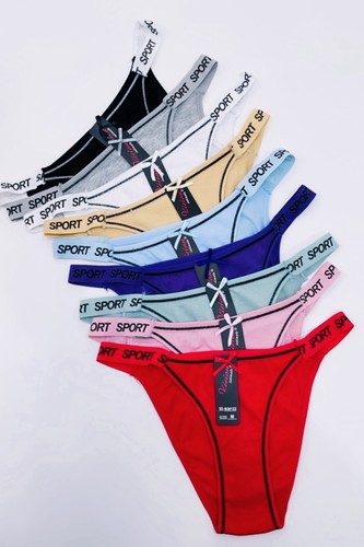 LOT NICE 6 Women Bikini Panties Brief Floral Lace Cotton Underwear Size S M L XL - Picture 2 of 8