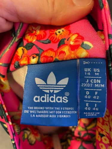 Adidas Track Jacket Womens Medium Full Zip Jardineto Farm Rio Firebird Pink Top - Picture 11 of 11