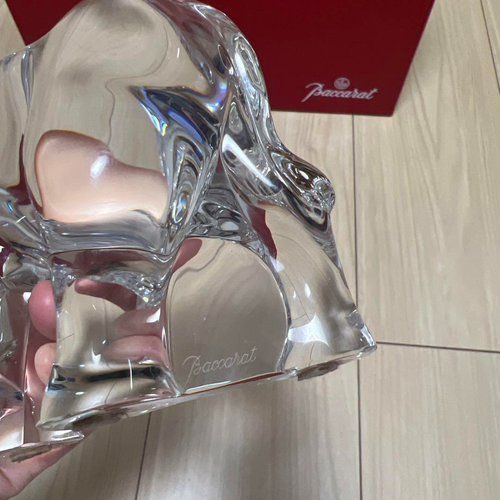 MIB MAKELLOS atemberaubende BACCARAT Frankreich Kristall ELEFANT Rüssel hoch GLÜCKSFIGUR - Bild 6 von 13