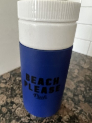 NEW PINK Victorias Secret Insulated Water Bottle 32 Oz Beach Please Blue - Picture 2 of 3