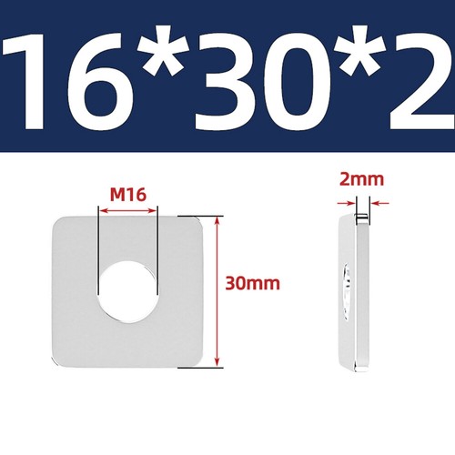 Verzinkter Kohlenstoffstahl /304/316 Edelstahl Vierkantscheibe Flach Pad Abstandhalter - Bild 120 von 126