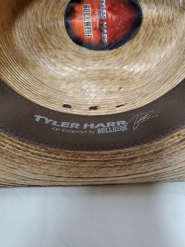 Nuevo Sombrero Bullhide Tyler Harr 15X Hoja de Palma Paja Vaquero Sombrero Occidental - Imagen 5 de 5