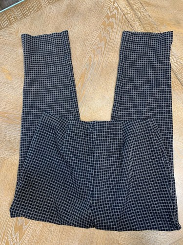 J JILL Medium Blue/Gray Check Ponte Slim Leg Pants waist 32” Inseam 29” - Picture 6 of 7