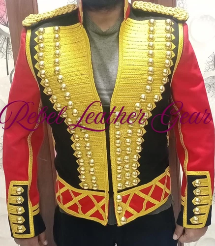 Michael Jackson Thriller Leather Jacket | Red Retro Iconic Biker Coat USA