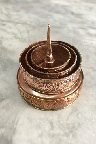 Tibetan Buddhist Copper Mandala Offering Set - Picture 2 of 3
