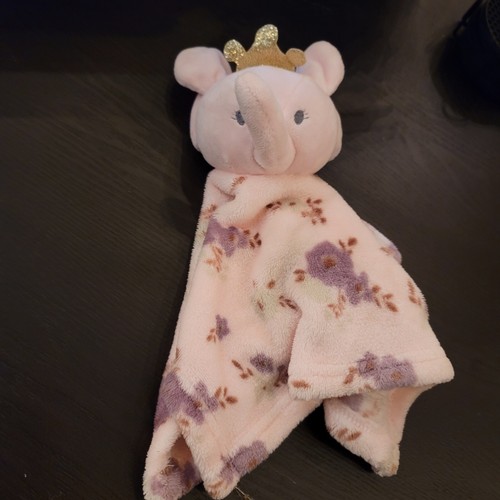 Manhattan Pink Princess Elephant Floral Plush Stuffed Toy Lovey Crib Comfort - Picture 7 of 8