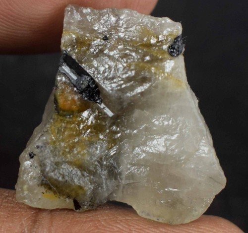 Black Rutile Quartz 36.30 Ct Natural Raw Gemstone Healing Rough Free Shipping - Picture 1 of 9