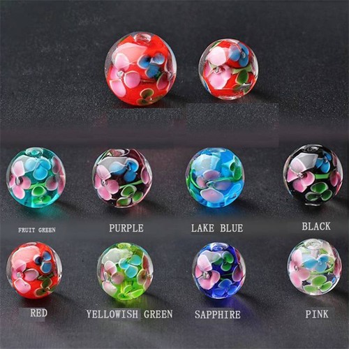 5pc 12mm Glass Beads Jewelry DIY Transparent Round Bead Murano Handmade Lampwork - Picture 19 of 31