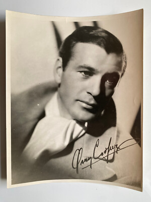 Gary Cooper - Portraitaufnahme - Vintage Foto  - 25 x 20 cm