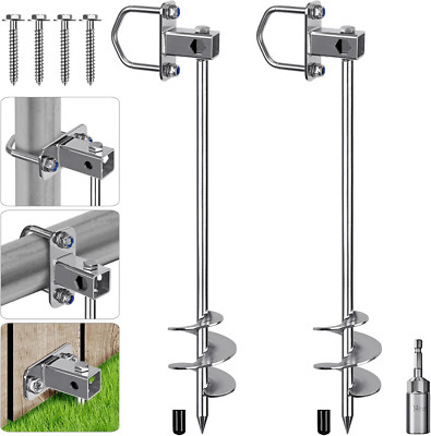 Multi-Purpose Ground Anchors Screw In, Fully Welded Trampoline Anchors, Mobile H