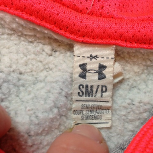 UNDER ARMOUR Graphic Pink Accented Gray Hooded Sweatshirt Hoodie Women's Small - Picture 5 of 9