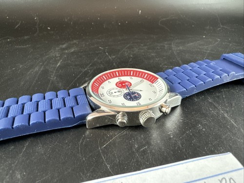 Pavana Uhrenset rot weiß und blau mit neuer Batterie Herren Chrono Uhr Promo - Bild 8 von 10