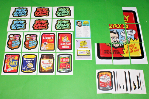 2011 Wacky Packages Old-School Series 3 STICKER 51 CARD LOT W INSERTS ALL WHITE